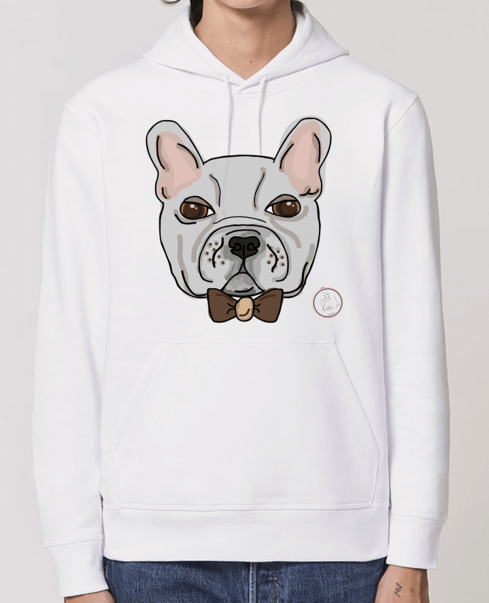 Essential unisex hoodie sweatshirt Drummer Bulldog Hipster Par Juanalaloca