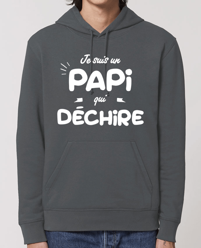 Essential unisex hoodie sweatshirt Drummer Je suis un papi qui déchire Par tunetoo