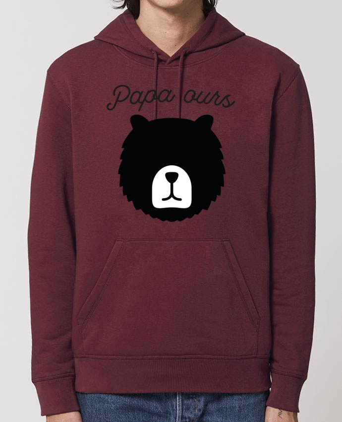 Sweat-Shirt Capuche Essentiel Unisexe Drummer Papa ours Par FRENCHUP-MAYO