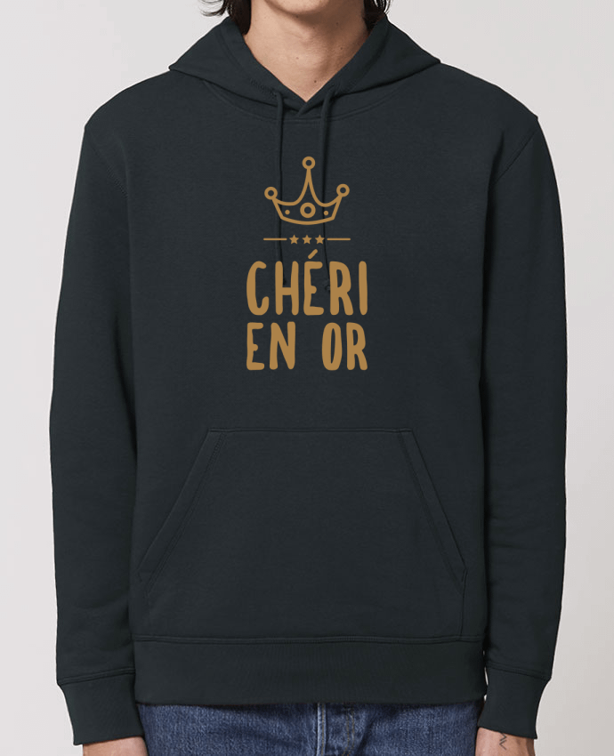 Essential unisex hoodie sweatshirt Drummer Chéri en or Par tunetoo