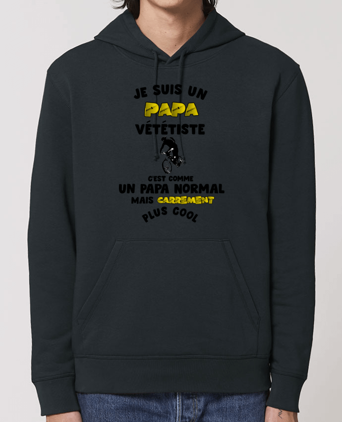 Sweat-Shirt Capuche Essentiel Unisexe Drummer Papa vététiste Par 10signer