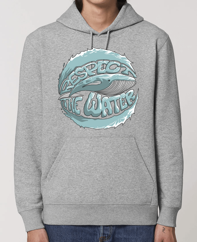 Sweat-Shirt Capuche Essentiel Unisexe Drummer REspect the Water - Whale Par Tomi Ax - tomiax.fr