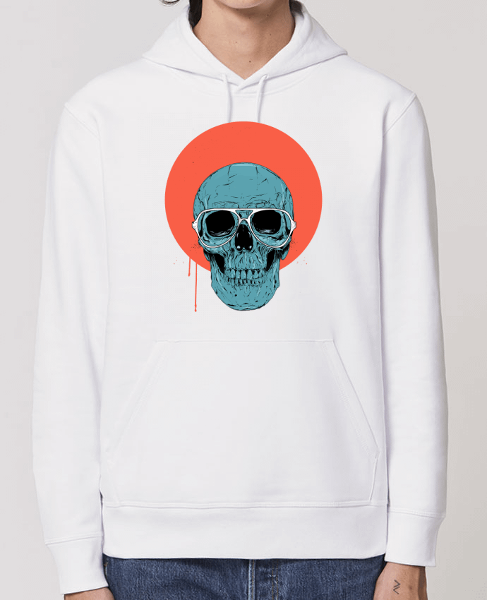 Essential unisex hoodie sweatshirt Drummer Blue skull Par Balàzs Solti