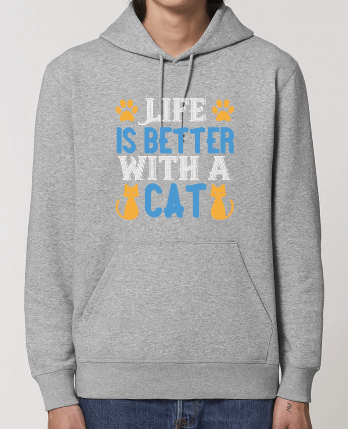 Essential unisex hoodie sweatshirt Drummer La vie est meilleure avec un chat Par Boxsoo