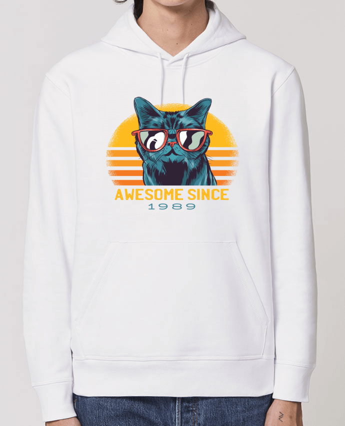 Essential unisex hoodie sweatshirt Drummer Awesome Cat Par cottonwander