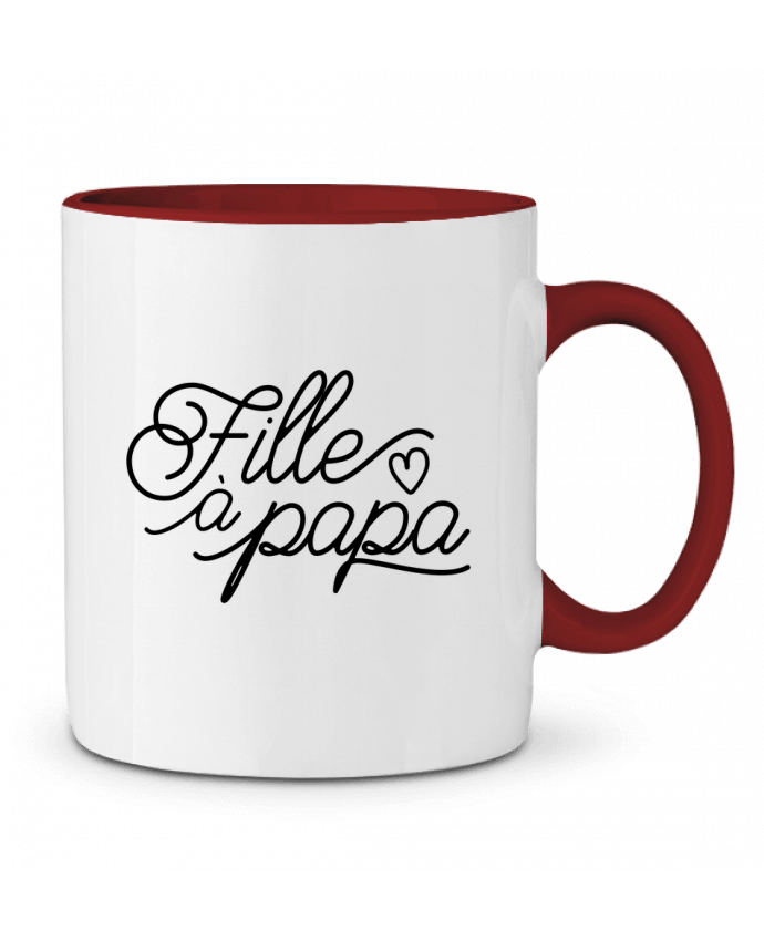 Mug bicolore Fille à papa tunetoo