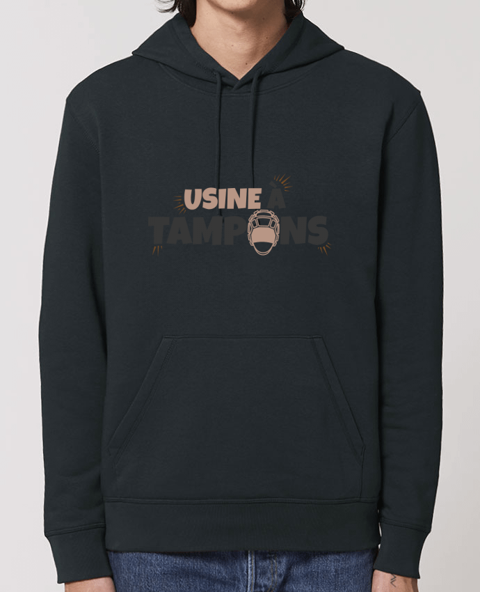 Essential unisex hoodie sweatshirt Drummer Usine à tampons - Rugby Par tunetoo