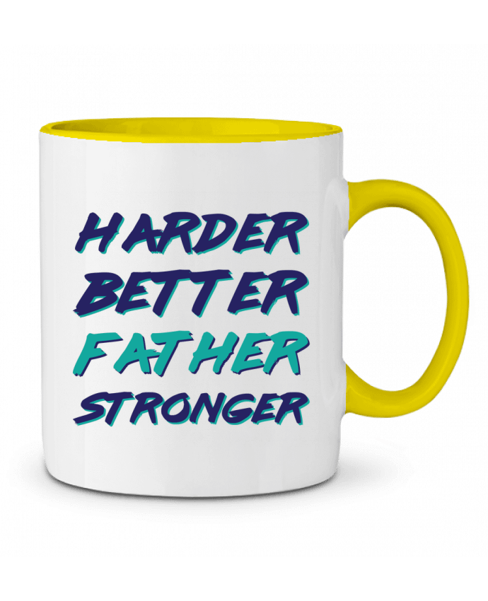 Taza Cerámica Bicolor Harder Better Father Stronger tunetoo