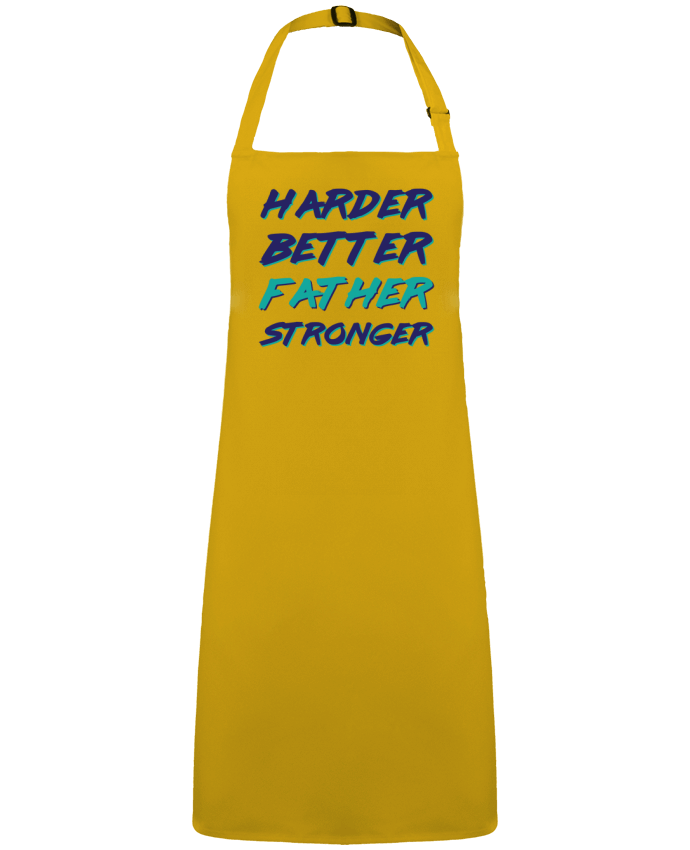 Delantal Sin Bolsillo Harder Better Father Stronger por  tunetoo