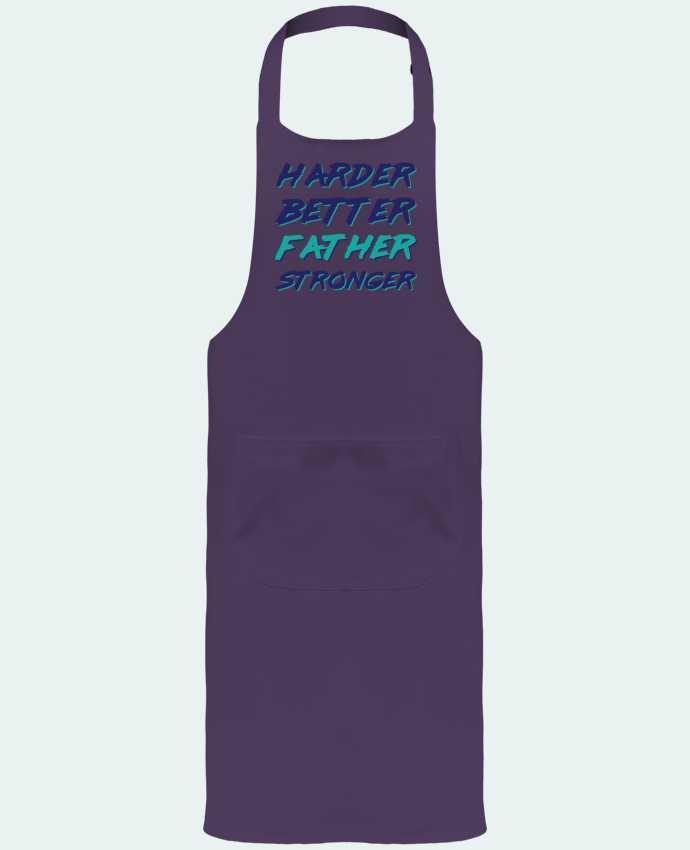 Garden or Sommelier Apron with Pocket Harder Better Father Stronger by tunetoo