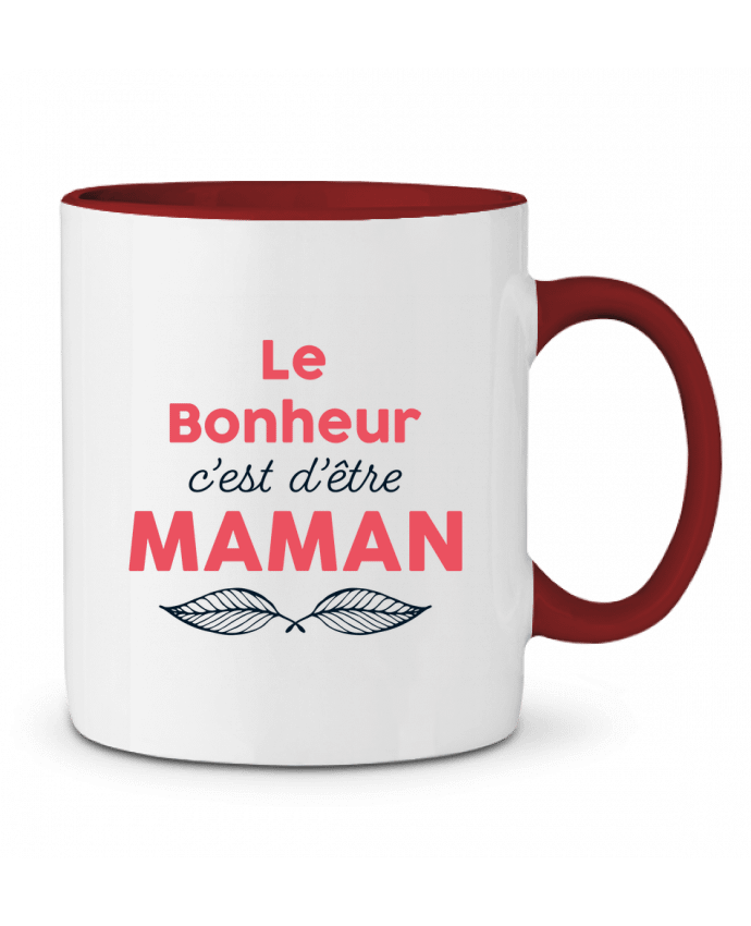 Mug bicolore Le bonheur c'est d'être maman tunetoo