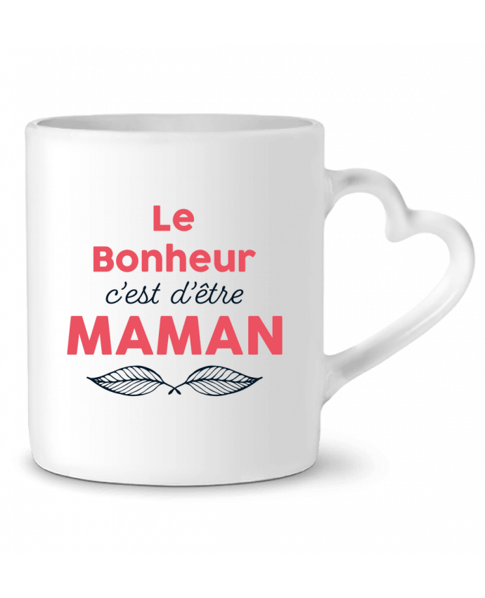 Mug coeur Le bonheur c'est d'être maman par tunetoo