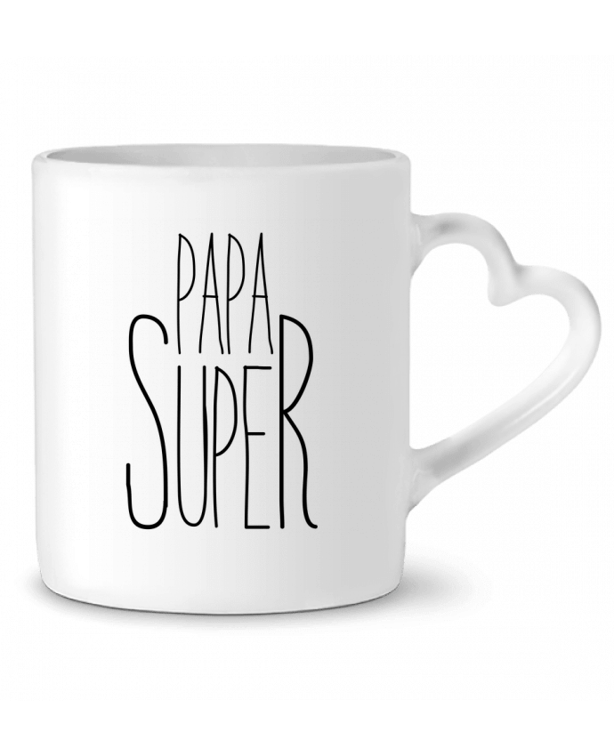 Mug coeur Papa Super par tunetoo