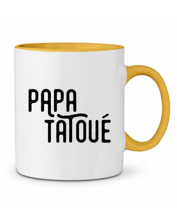 Two-tone Ceramic Mug Papa Tatoué tunetoo