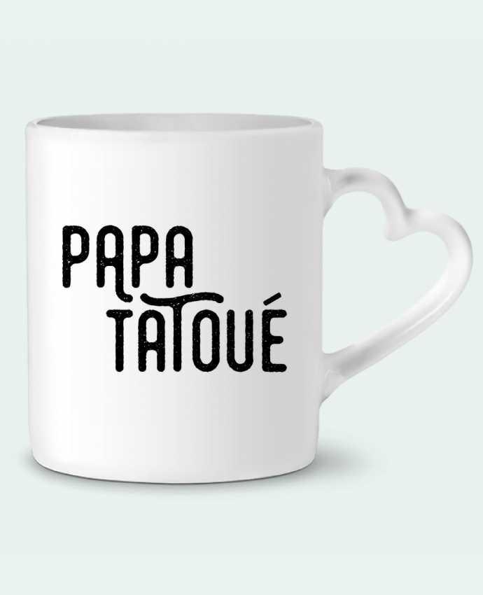 Mug coeur Papa Tatoué par tunetoo