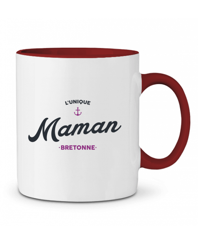 Mug bicolore L'unique maman bretonne tunetoo