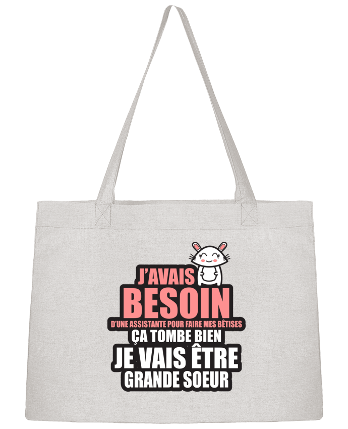Sac Shopping Besoin d'un assistant pour bêtises je vais être grande soeur par DomTomShirt