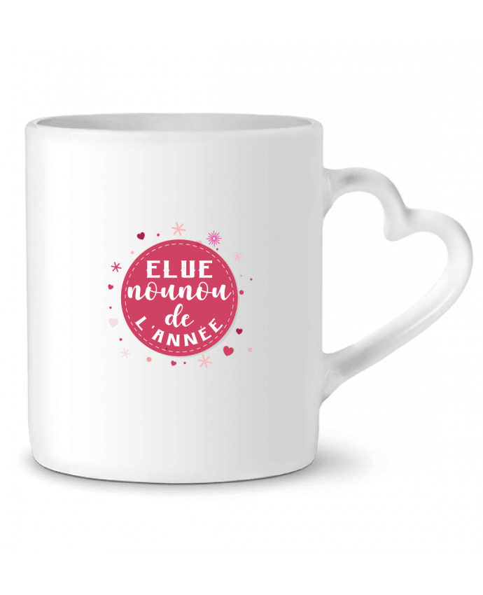 Mug coeur t-shirt elue nounou de l'année cadeau pour nounou par Touille77