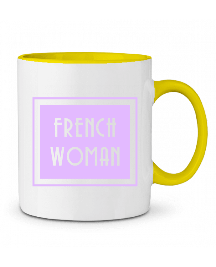 Two-tone Ceramic Mug French woman tunetoo