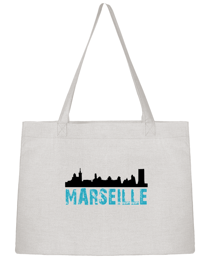 Sac Shopping Marseille Line Noir par JYR Studios