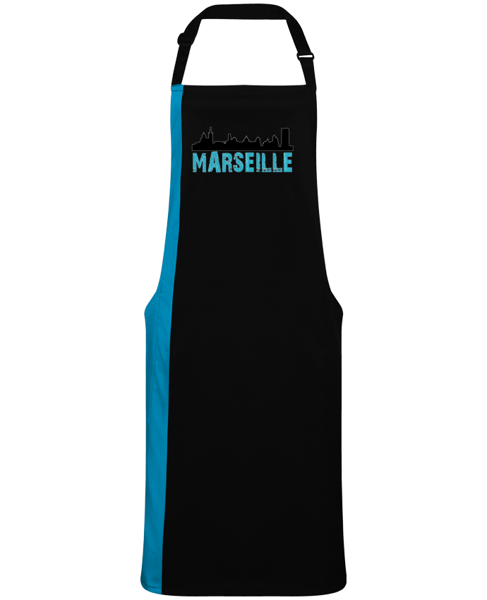 Tablier bicolore Marseille Line Noir par  JYR Studios