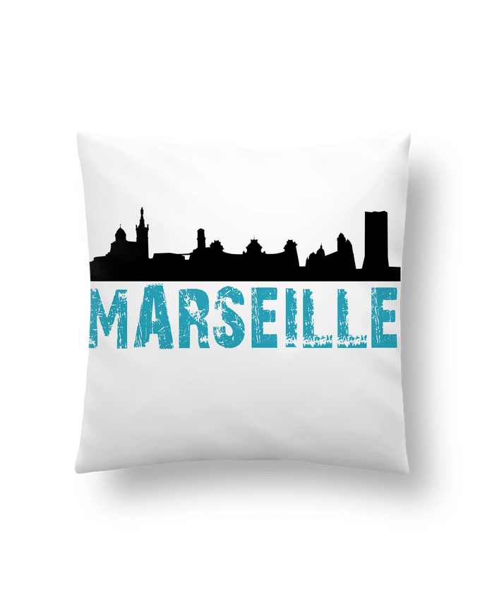 Coussin Marseille Line Noir par JYR Studios