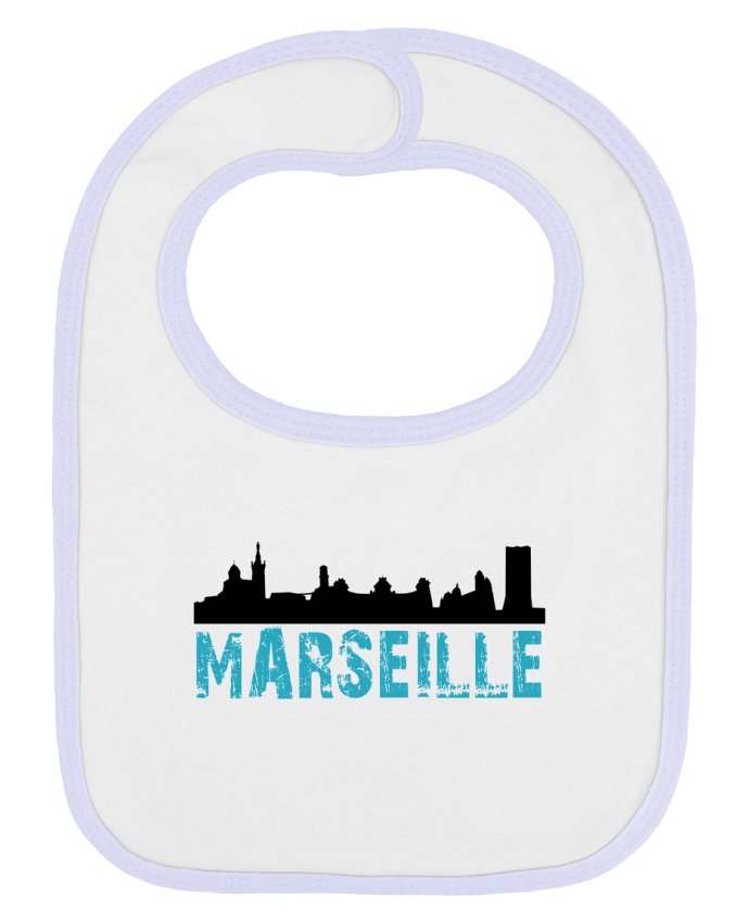 Bavoir bébé uni Marseille Line Noir par JYR Studios
