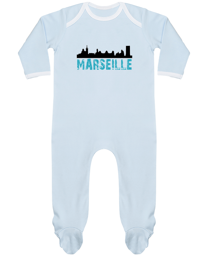 Body Pyjama Bébé Marseille Line Noir par JYR Studios