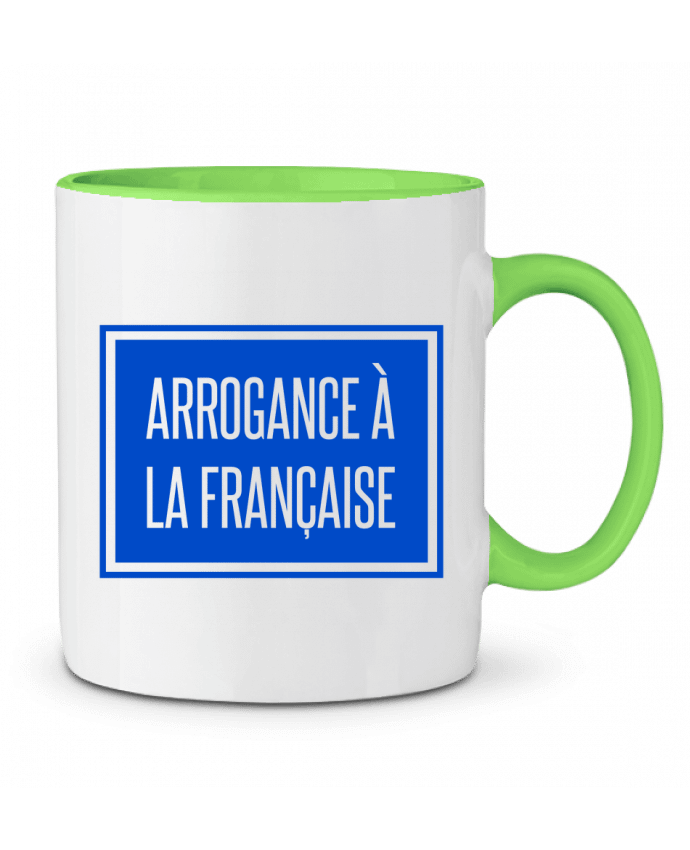 Mug bicolore Arrogance à la française tunetoo