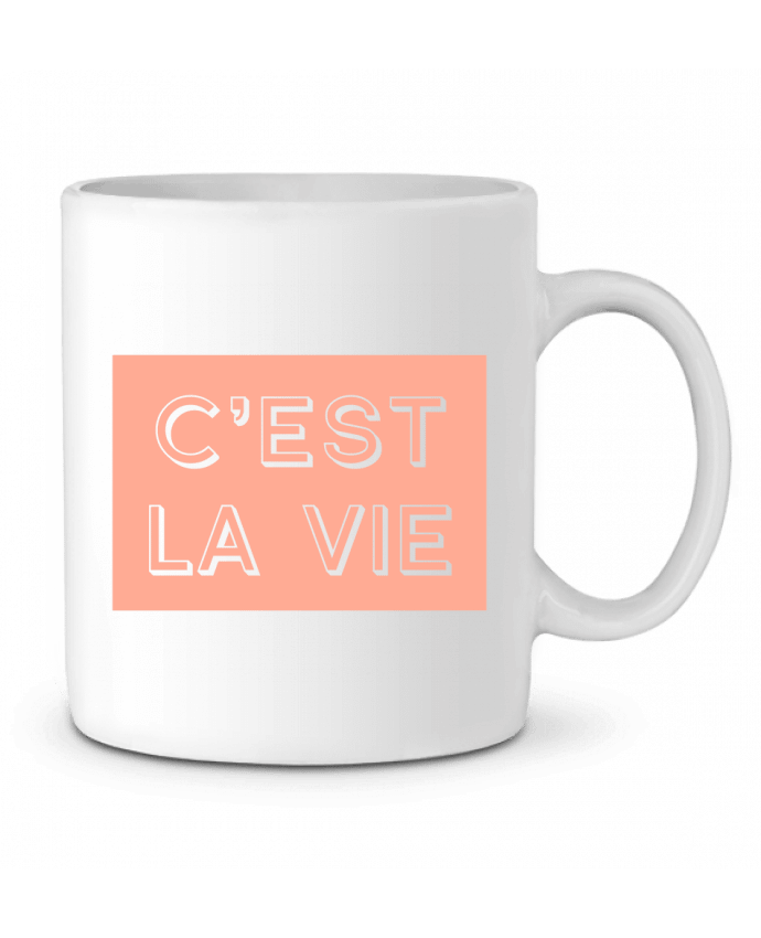 Ceramic Mug C'est la vie by tunetoo