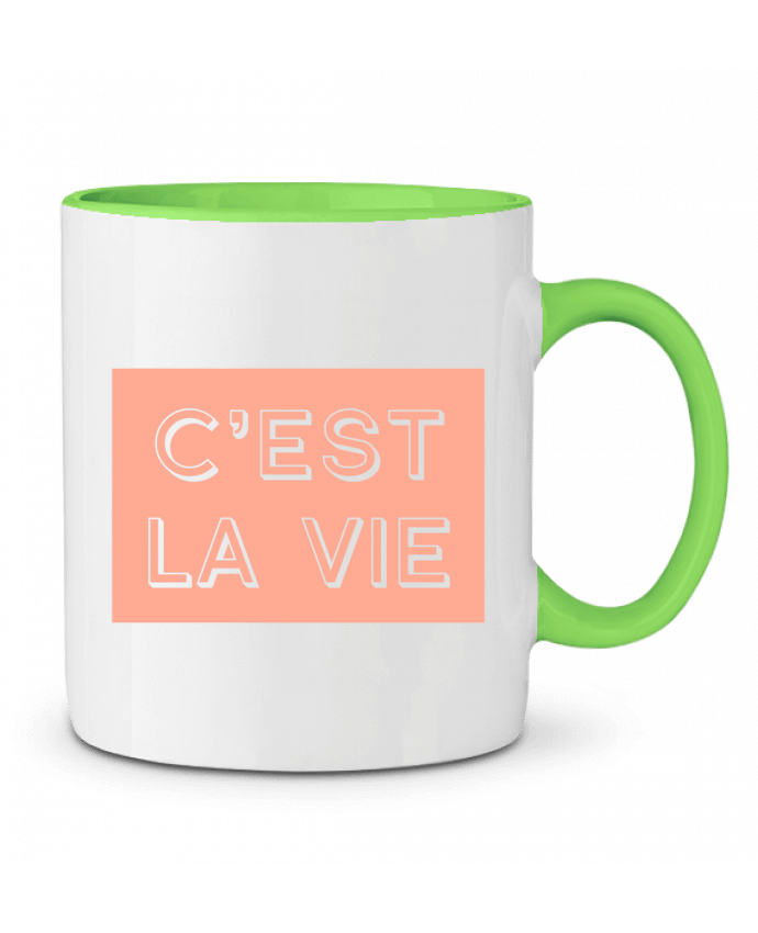 Two-tone Ceramic Mug C'est la vie tunetoo