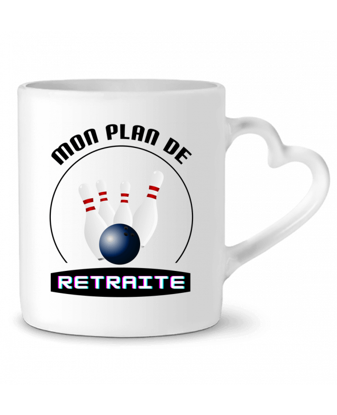 Mug coeur Mon plan de retraite bowling - cadeau retraite par Boxsoo