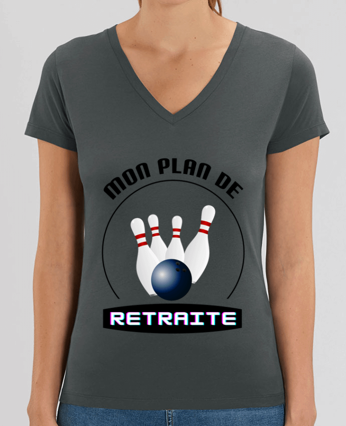 Tee-shirt femme Mon plan de retraite bowling - cadeau retraite Par  Boxsoo