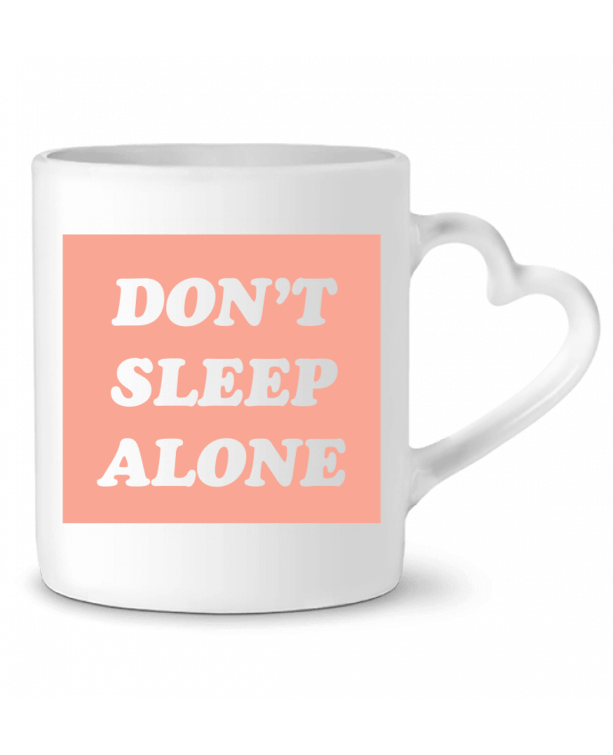 Mug coeur Don't sleep alone par tunetoo