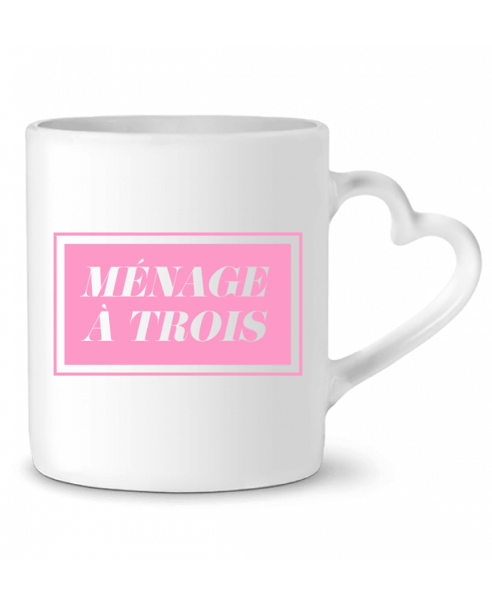 Mug coeur Ménage à trois par tunetoo