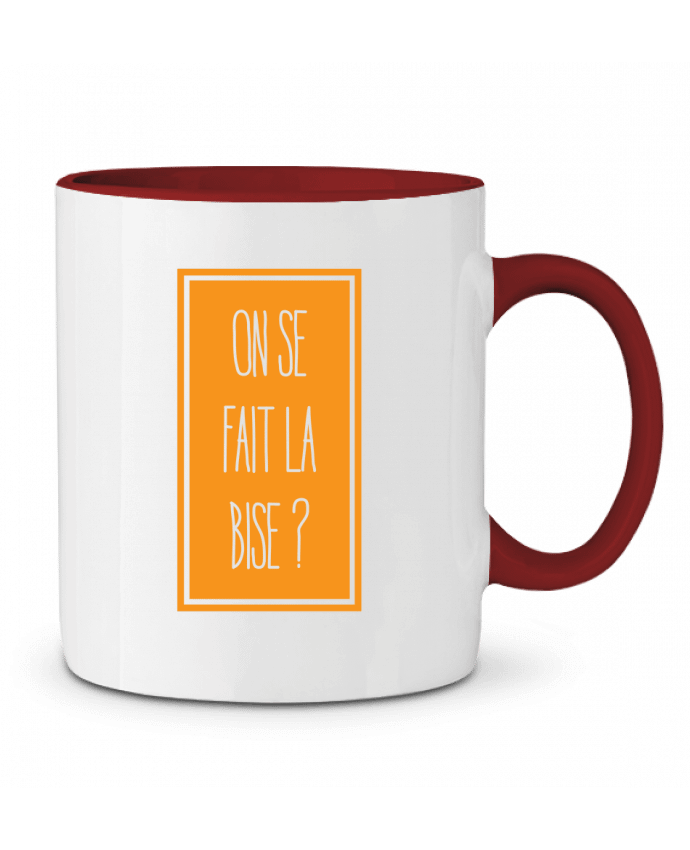 Mug bicolore On se fait la bise ? tunetoo