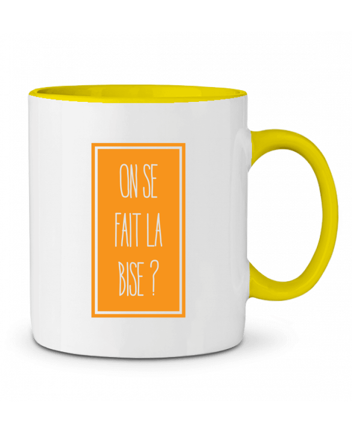 Mug bicolore On se fait la bise ? tunetoo