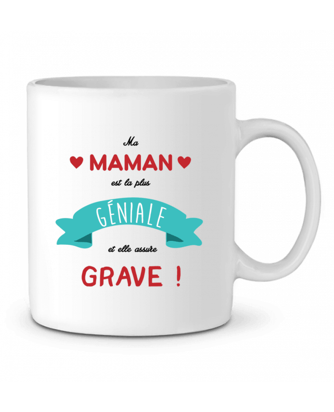 Ceramic Mug Ma maman est la plus géniale by tunetoo