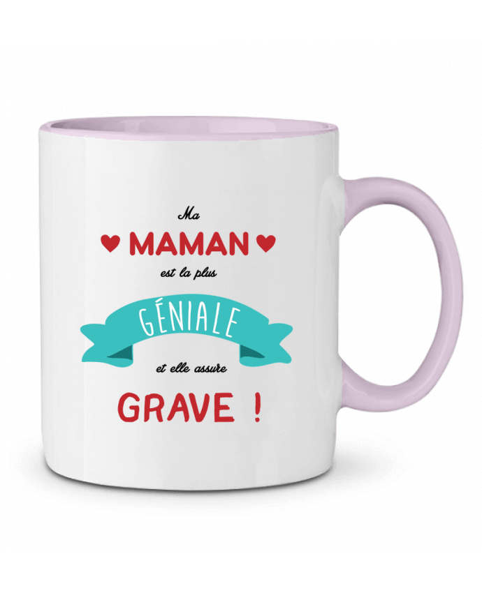 Two-tone Ceramic Mug Ma maman est la plus géniale tunetoo