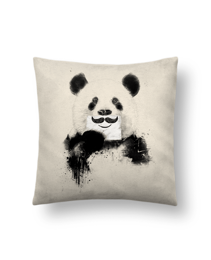 Cushion suede touch 45 x 45 cm Funny Panda Balàzs Solti by Balàzs Solti