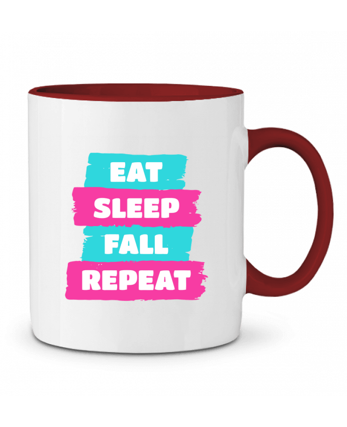 Mug bicolore Eat Sleep Fall Repeat - Fall Guys Geekshow