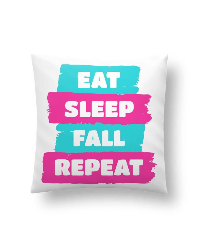 Coussin Eat Sleep Fall Repeat - Fall Guys par Geekshow