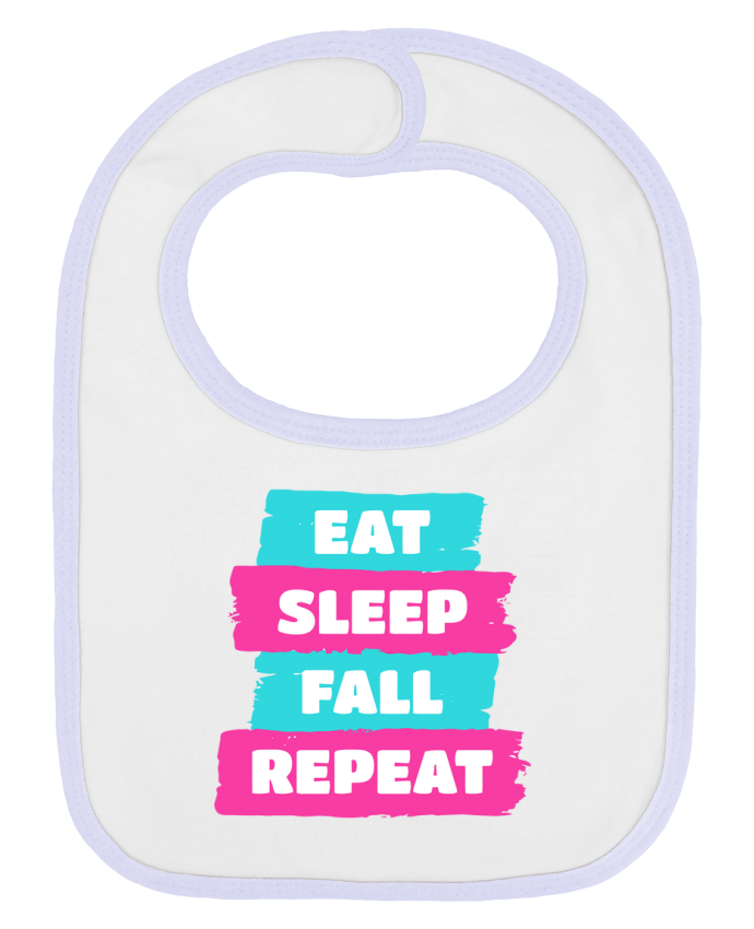 Bavoir bébé uni Eat Sleep Fall Repeat - Fall Guys par Geekshow
