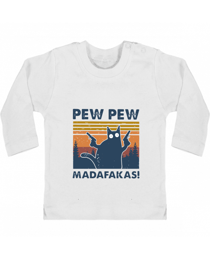 T-shirt bébé Pew Pew Madafakas! manches longues du designer Geekshow