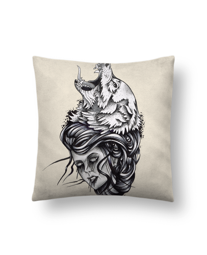 Cushion suede touch 45 x 45 cm Femme & Loup by david