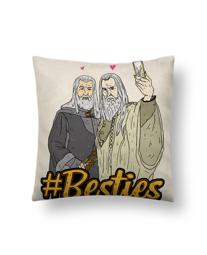 Cushion suede touch 45 x 45 cm #Besties Seigneur des anneaux by Nick cocozza