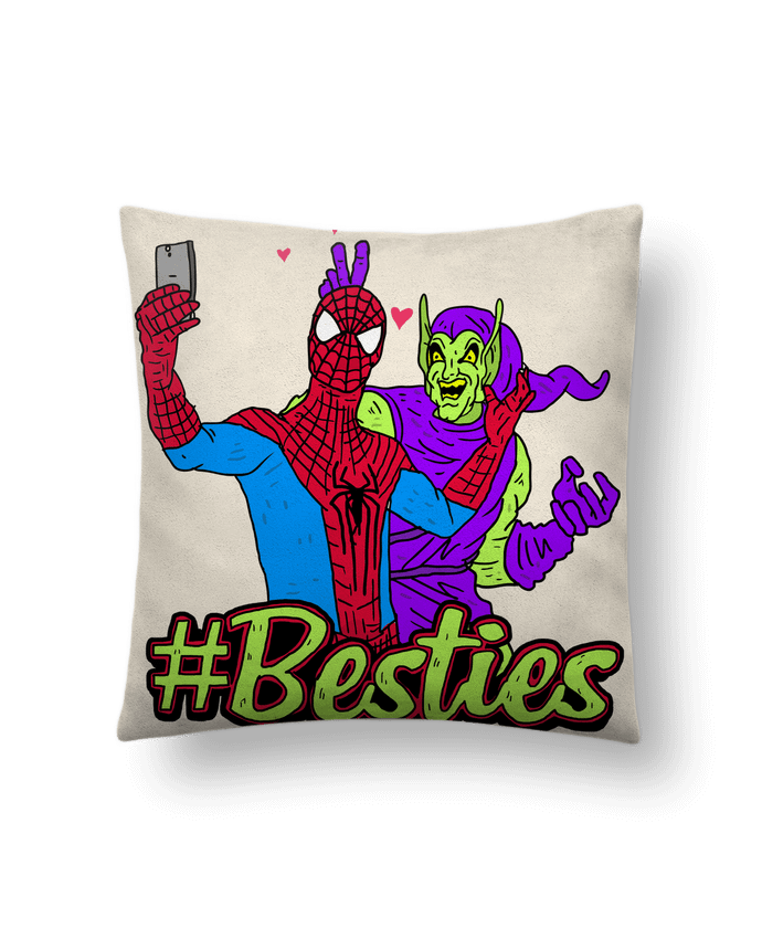 Cushion suede touch 45 x 45 cm #Besties Spiderman by Nick cocozza