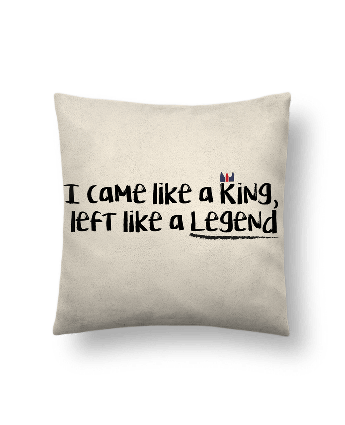 Coussin suédine I came like a king par tunetoo