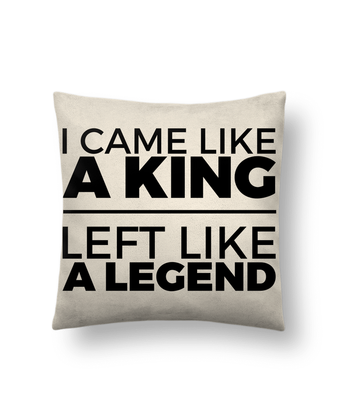 Coussin suédine I came like a king II par tunetoo