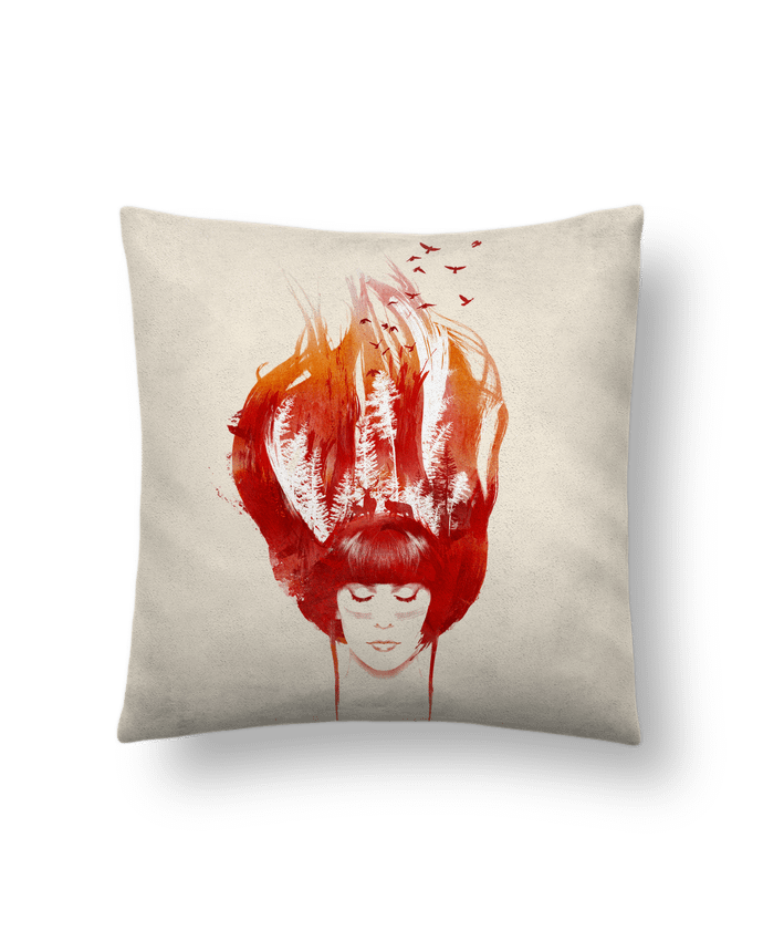 Cushion suede touch 45 x 45 cm Burning forest by robertfarkas